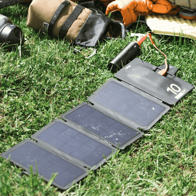 Knog PWR 10 Watt Portable Compact Folding Solar Panel | Backcountry & Camping Solar Panel | Further Faster Christchurch NZ 