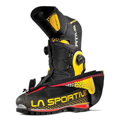 La Sportiva G2 Boot | Insulated Mountaineering Boots | Further Faster Christchurch NZ #black-yellow