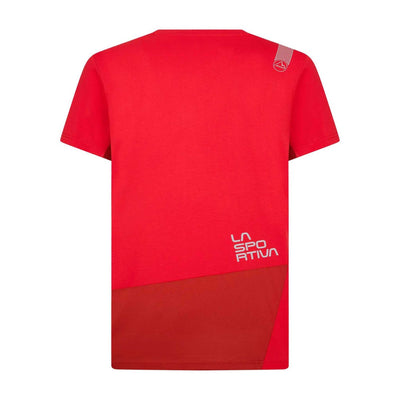 La Sportiva Grip T-Shirt - Mens | Rock Climbing & Bouldering Clothing | Further Faster Christchurch NZ #saffron-goji