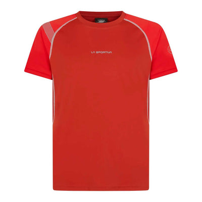 La Sportiva Motion T-Shirt - Mens | Trail & Mountain Running Clothing | Further Faster Christchurch NZ #saffron-goji