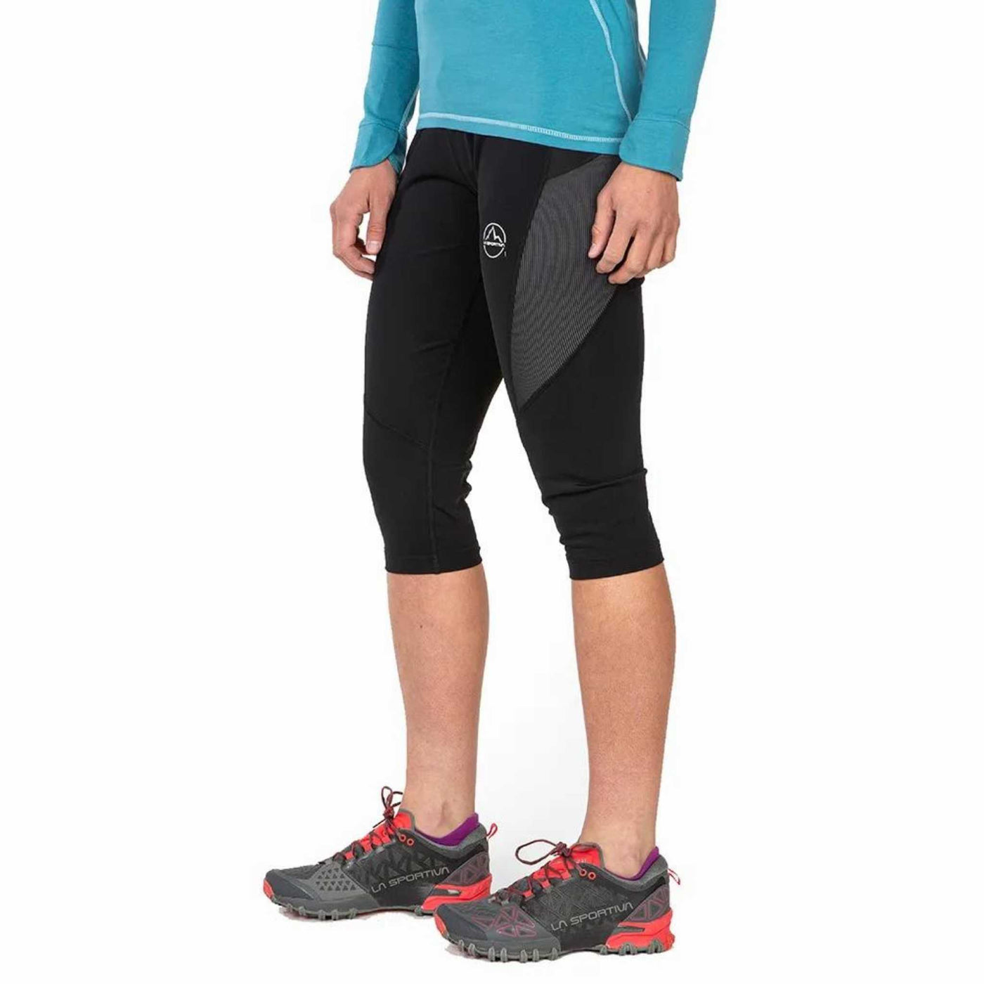 La Sportiva Triumph 3/4 Tights - Womens | Trail Running and Mountain Running Tights | Further Faster Christchurch NZ #black