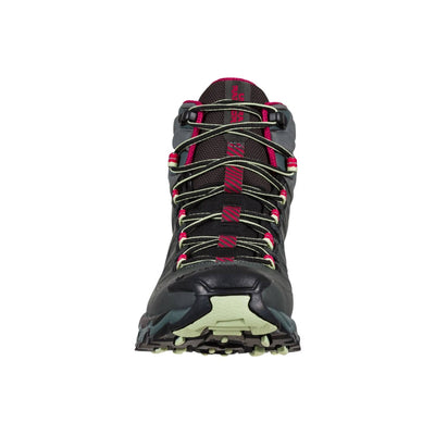 La Sportiva Ultra Raptor Mid Leather Gore-Tex - Womens | Womens Waterproof Hiking Boot | Further Faster Christchurch NZ #charcoal-cerise