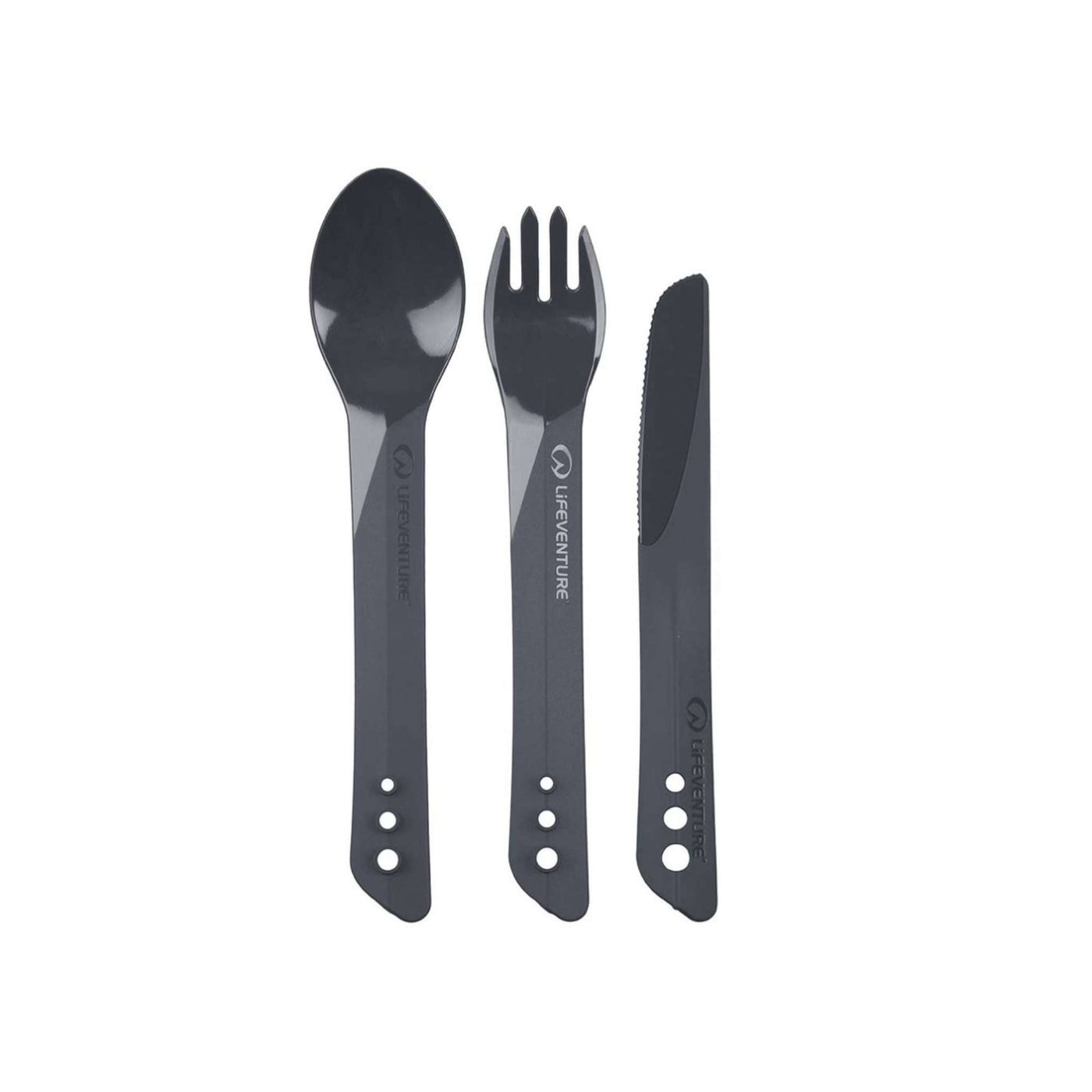 Lifeventure Ellipse Knife Fork Spoon Set 2022 | Cutlery Set | Further Faster Christchurch NZ #graphite