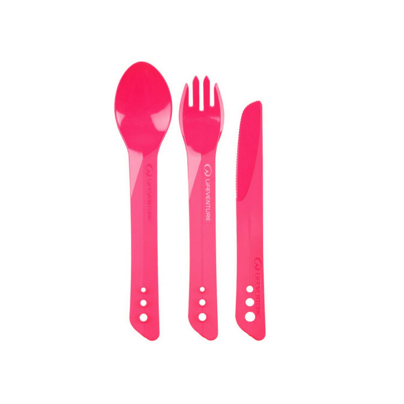 Lifeventure Ellipse Knife Fork Spoon Set 2022 | Cutlery Set | Further Faster Christchurch NZ #pink