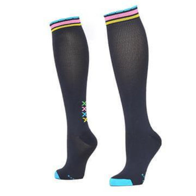 Lily Trotters Compression Socks - comfortable & durable NZ |  Further Faster Christchurch NZ #4-Kisses-Slate