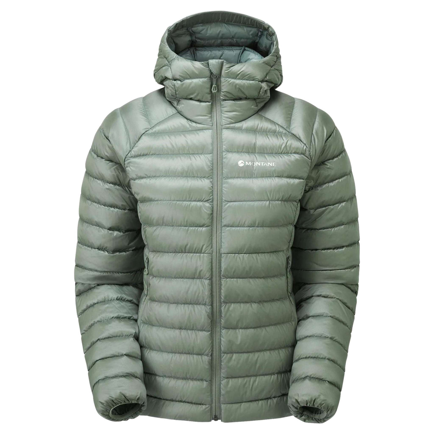 Montane Anti-Freeze Hoodie - Womens | Womens Down Insulated Jacket NZ | Further Faster Christchurch NZ #pale-sage