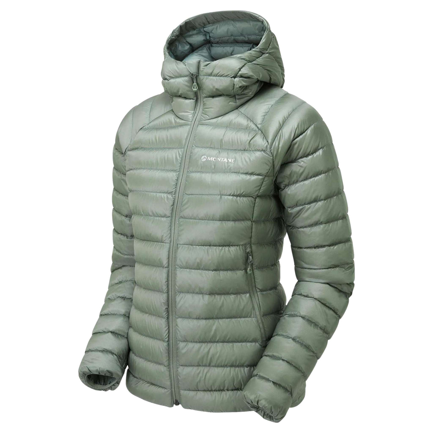Montane Anti-Freeze Hoodie - Womens | Womens Down Insulated Jacket NZ | Further Faster Christchurch NZ #pale-sage