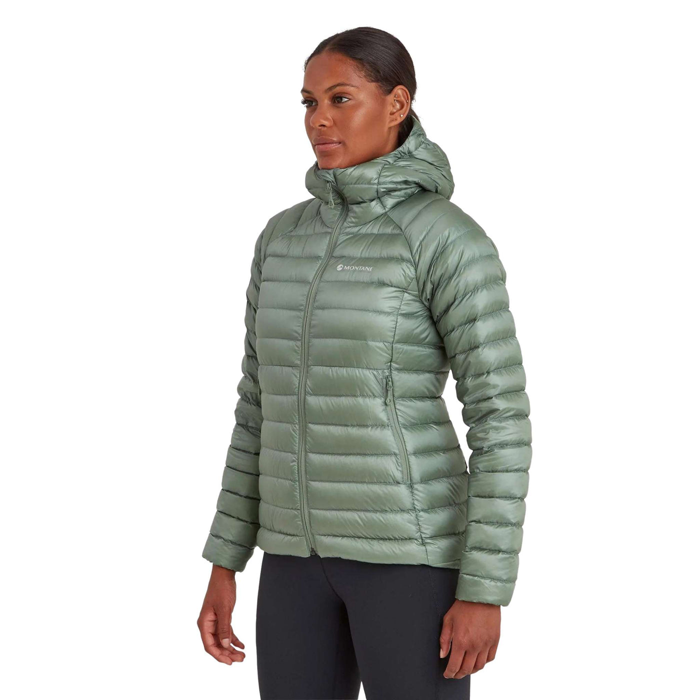 Montane Anti-Freeze Hoodie - Womens | Womens Down Insulated Jacket NZ | Further Faster Christchurch NZ #pale-sage