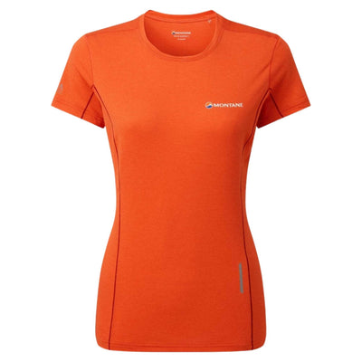 Montane Blade T-Shirt Womens | Trail Running Base Layer | Further Faster Christchurch NZ #paprika