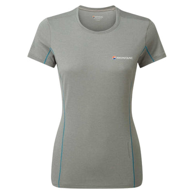Montane Blade T-Shirt Womens | Trail Running Base Layer | Further Faster Christchurch NZ #stratus-grey