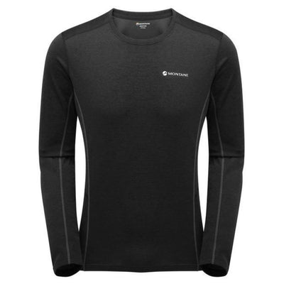 Montane Dart Long Sleeve T-Shirt Mens | Hiking Base Layer | Further Faster Christchurch NZ #black