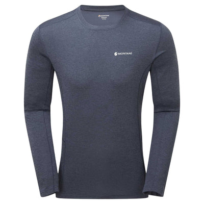 Montane Dart Long Sleeve T-Shirt Mens | Hiking Base Layer | Further Faster Christchurch NZ #eclipse-blue