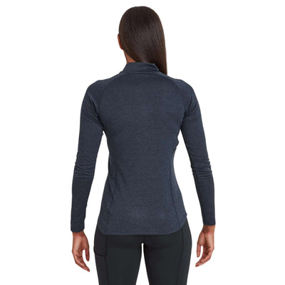 Montane Dart Zip Neck Long Sleeve - Womens | Womens Base Layer NZ | Further Faster Christchurch NZ #eclipse-blue