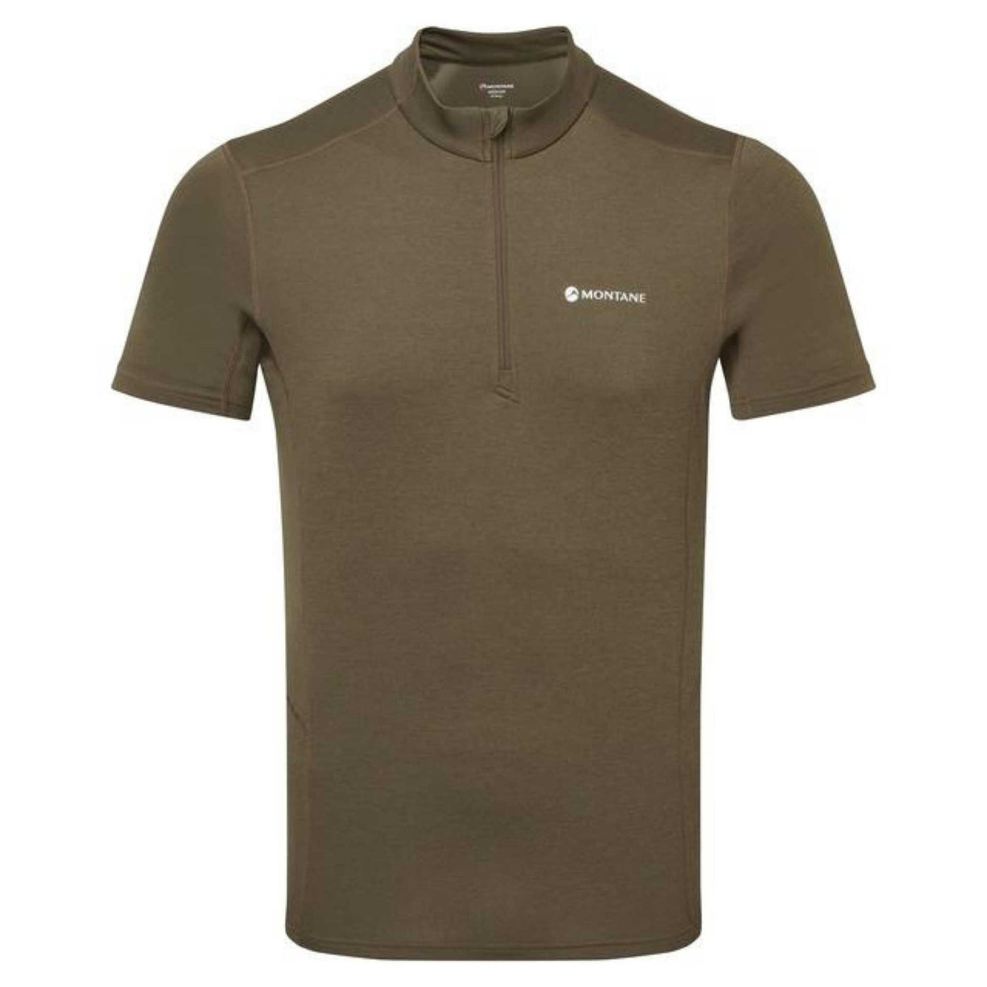 Montane Mens Dart Zip-Neck T-Shirt | Mens Baselayer NZ | Montane NZ | Further Faster Christchurch NZ #kelp-green