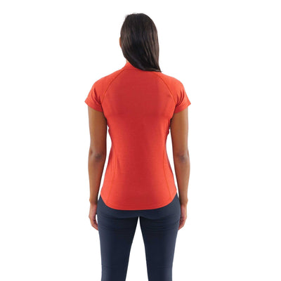Montane Womens Dart Zip-Neck T-Shirt | Womens Baselayer Top NZ | Montane NZ | Further Faster Christchurch NZ #uluru-red