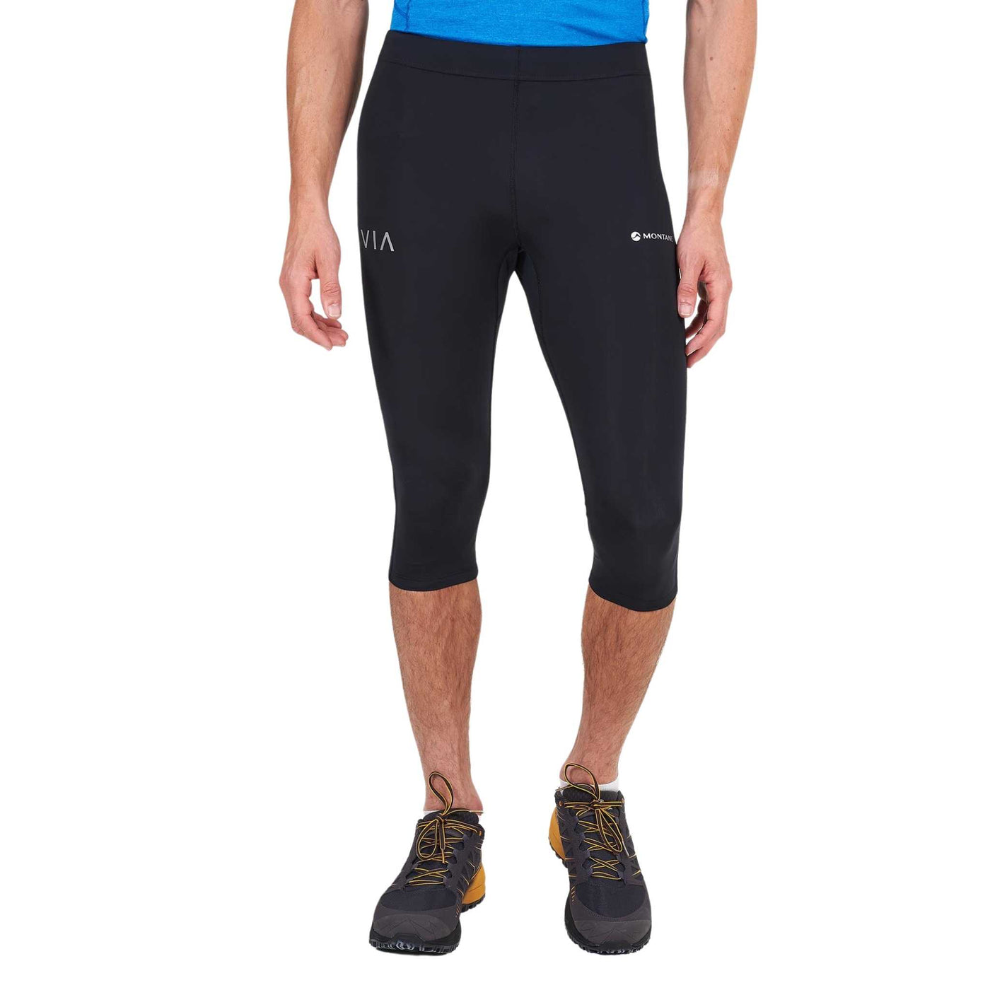 Montane Dragon 3/4 Trail Tights - Mens | Trail Running NZ | Further Faster Christchurch NZ #black