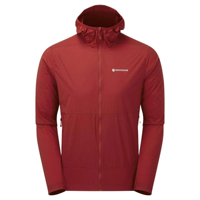 Montane Featherlite Hoodie - Mens | Mens Super Light and Packable Windproof Jacket NZ | Further Faster Christchurch NZ #acer-red