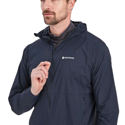 Montane Featherlite Hoodie - Mens | Mens Super Light and Packable Windproof Jacket NZ | Further Faster Christchurch NZ #eclipse-blue