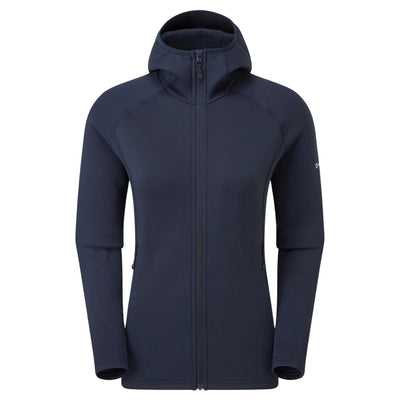 Montane Fury Hoodie - Womens | Womens Fleece Jacket NZ | Further Faster Christchurch NZ #eclipse-blue