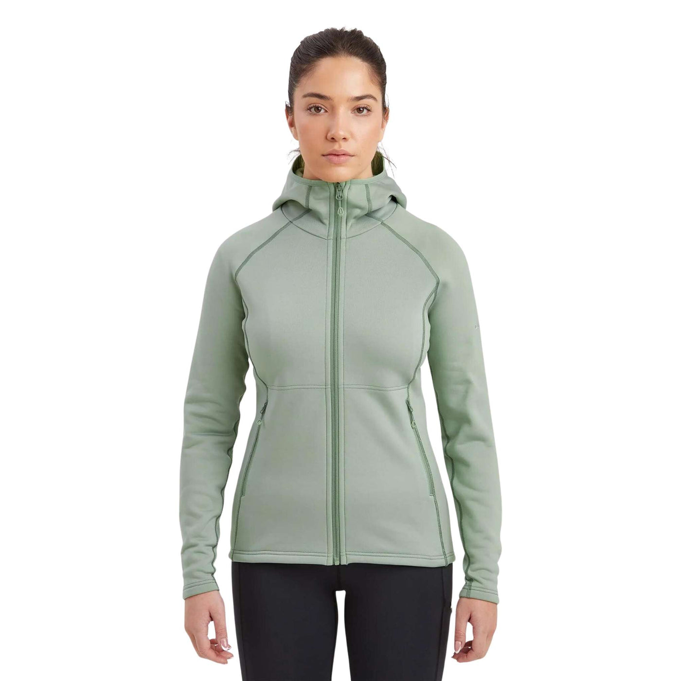 Montane Fury Hoodie - Womens | Womens Fleece Jacket NZ | Further Faster Christchurch NZ #pale-sage
