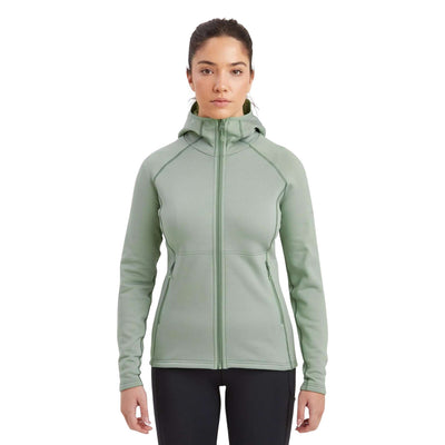 Montane Fury Hoodie - Womens | Womens Fleece Jacket NZ | Further Faster Christchurch NZ #pale-sage