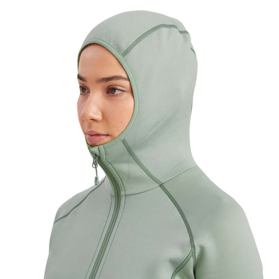 Montane Fury Hoodie - Womens | Womens Fleece Jacket NZ | Further Faster Christchurch NZ #pale-sage