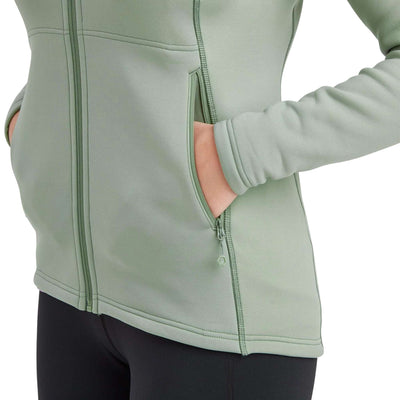Montane Fury Hoodie - Womens | Womens Fleece Jacket NZ | Further Faster Christchurch NZ #pale-sage
