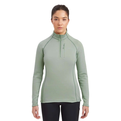 Montane Fury Pull-On - Womens | Womens Fleece NZ | Further Faster Christchurch NZ #pale-sage