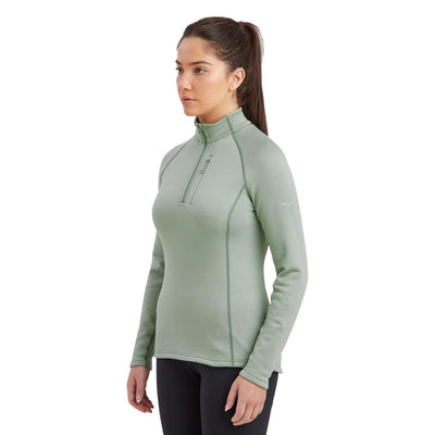 Montane Fury Pull-On - Womens | Womens Fleece NZ | Further Faster Christchurch NZ #pale-sage