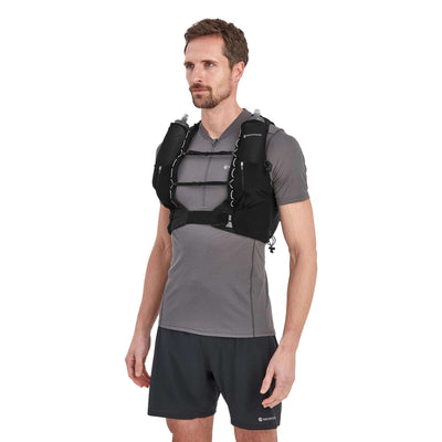 Montane Gecko VP 12L + Vest | Mens and Women's Trail Running Vest NZ | Further Faster Christchurch NZ #black