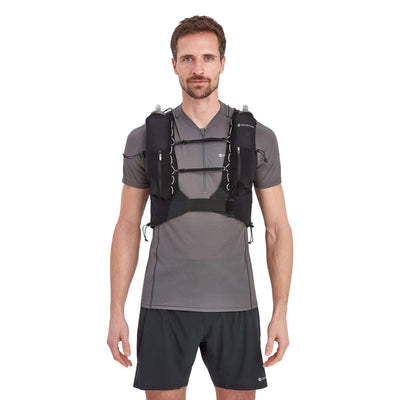 Montane Gecko VP 20L + Vest | Mens and Women's Trail Running Vest NZ | Further Faster Christchurch NZ #black