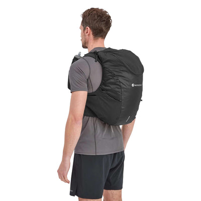 Montane Gecko VP 20L + Vest | Mens and Women's Trail Running Vest NZ | Further Faster Christchurch NZ #black