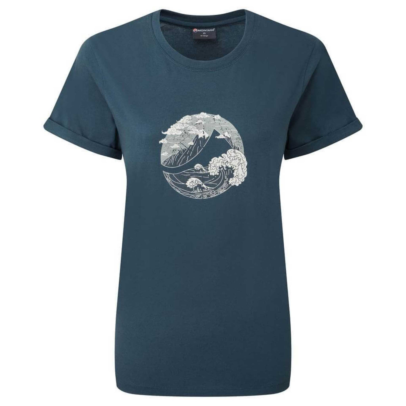 Montane Womens Great Mountain T-Shirt | Organic Cotton TShirt NZ | Further Faster Christchurch NZ #orion-blue