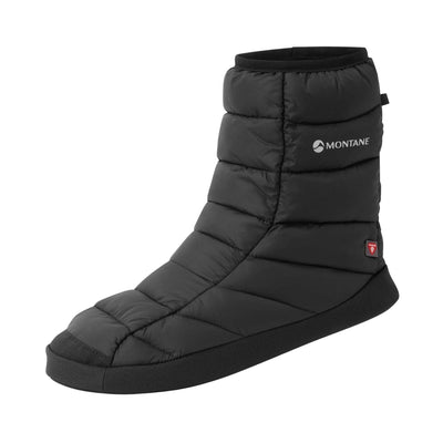 Montane Icarus Hut Bootie | Insulated Hut Slippers and Bootie | Further Faster Christchurch NZ #black