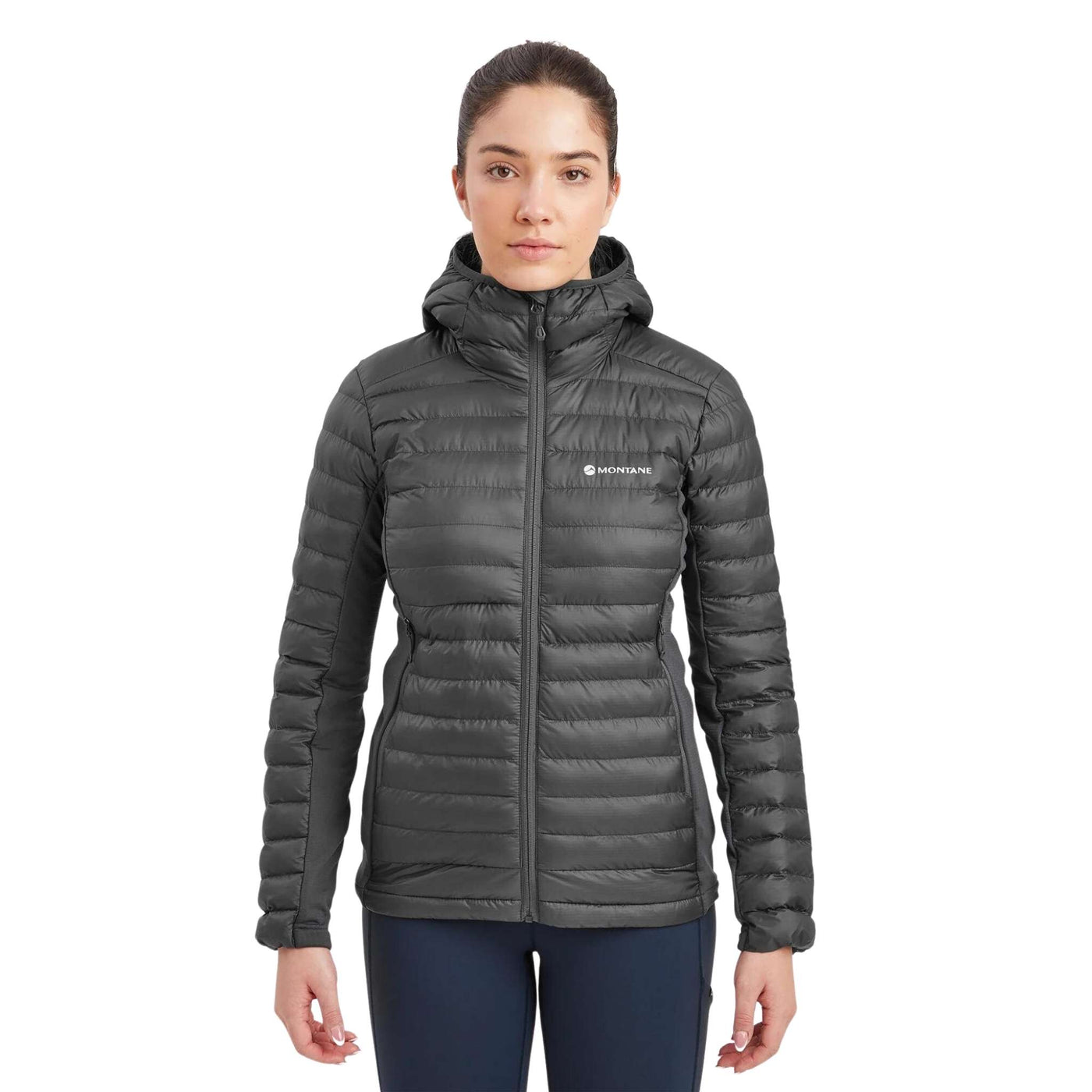 Montane Icarus Lite Hoodie - Womens | Womens Down Jacket NZ | Further Faster Christchurch NZ #slate