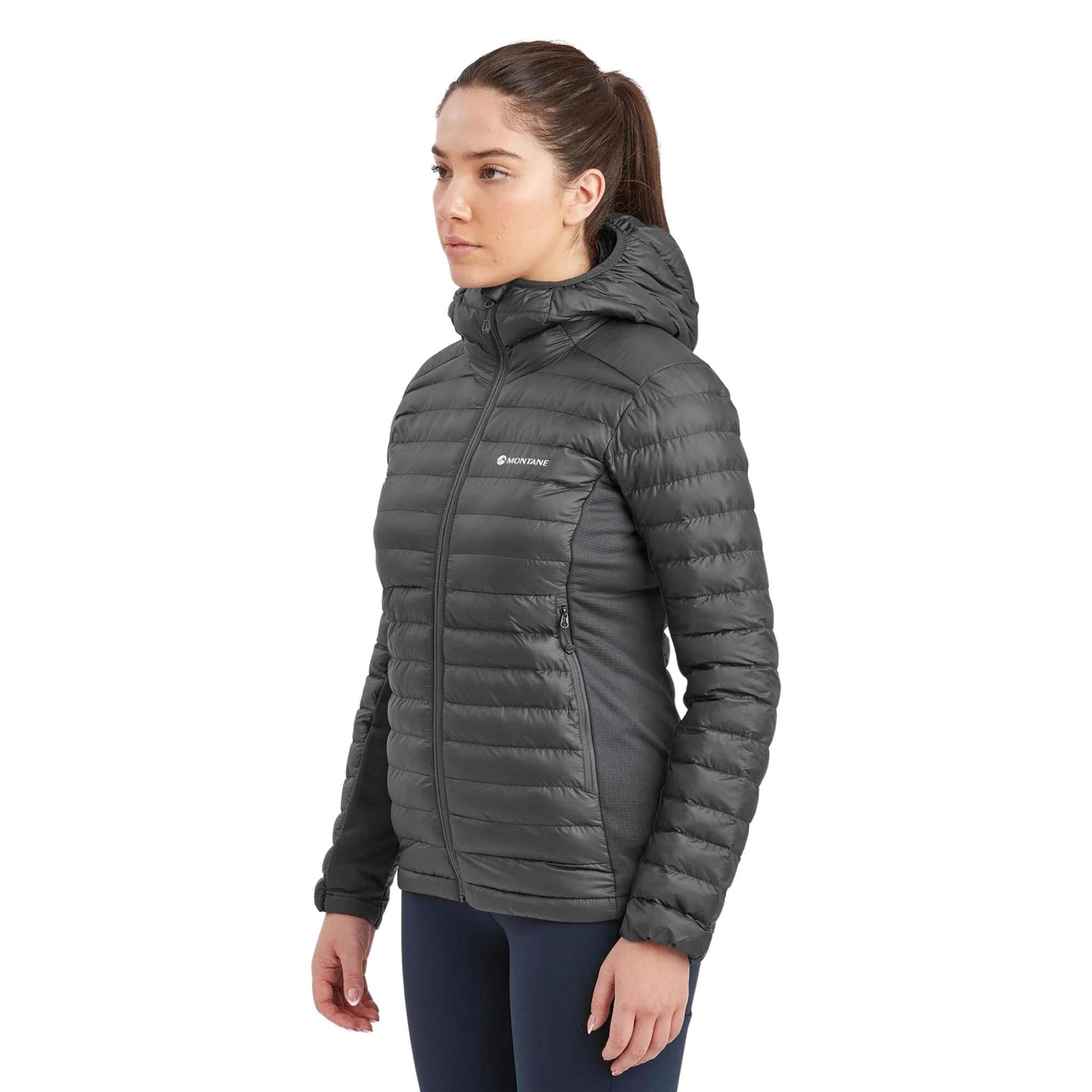 Montane Icarus Lite Hoodie - Womens | Womens Down Jacket NZ | Further Faster Christchurch NZ #slate