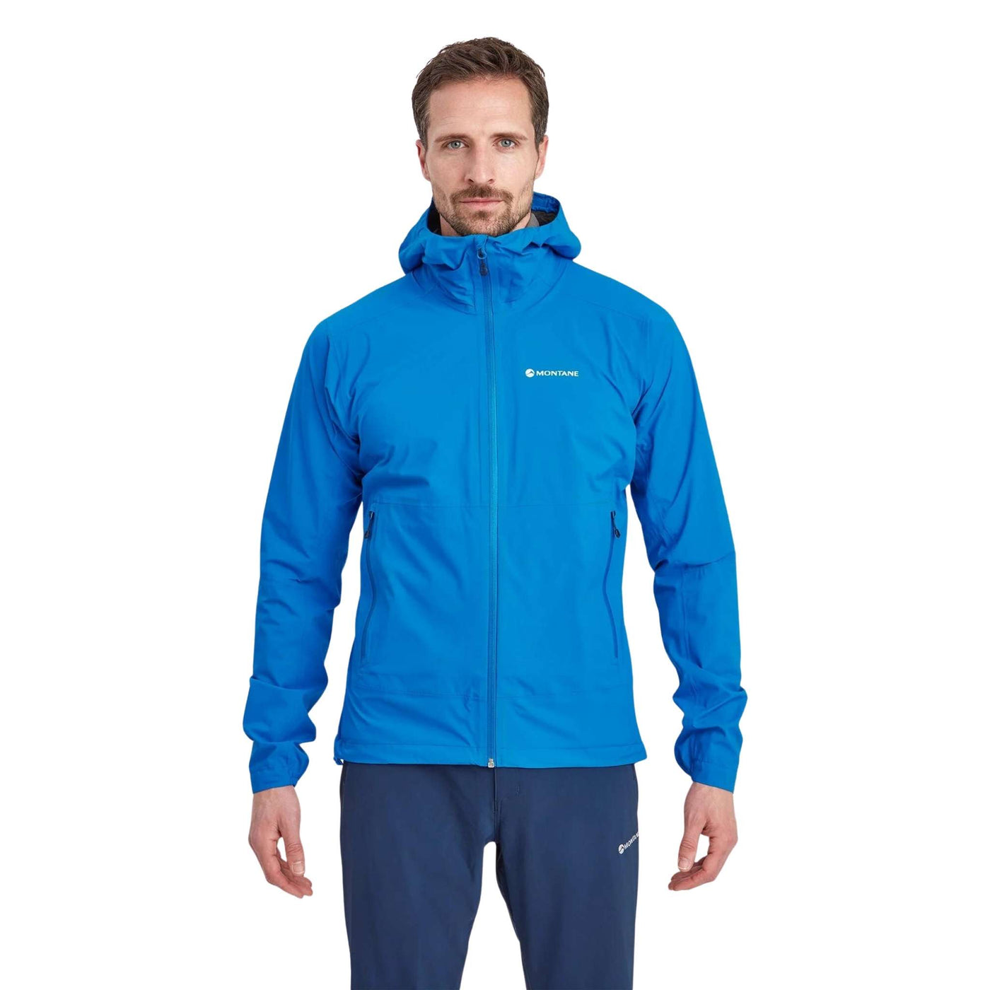 Montane Minimus Lite Jacket - Mens | Mens Waterproof Running Jacket NZ | Further Faster Christchurch NZ #electric-blue