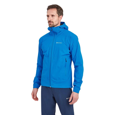 Montane Minimus Lite Jacket - Mens | Mens Waterproof Running Jacket NZ | Further Faster Christchurch NZ #electric-blue