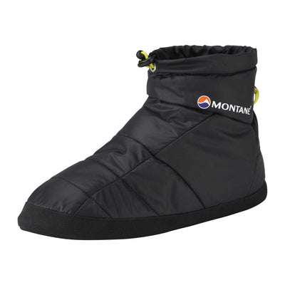 Montane Prism Bootie - Unisex | Insulated Hut Slippers | Further Faster Christchurch NZ #black