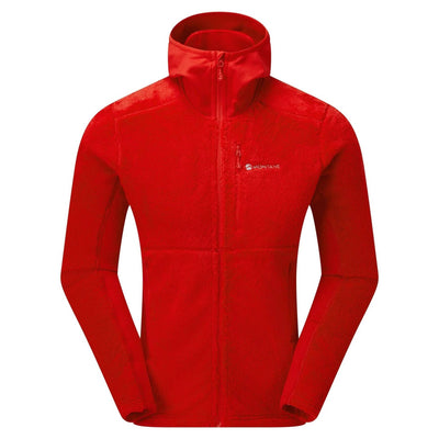 Montane Protium XPD Hoodie - Mens | Hiking Mid Layer Fleece | Further Faster Christchurch NZ #adrenaline-red