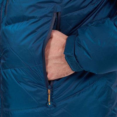 Montane Resolute Down Jacket - Mens | Mens Down Insulated Jacket NZ | Further Faster Christchurch NZ #narwhal-blue