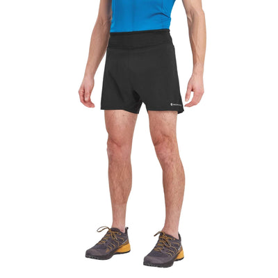 Montane Slipstream 5" Shorts - Mens | Mens Trail Running Shorts NZ | Further Faster Christchurch NZ #black