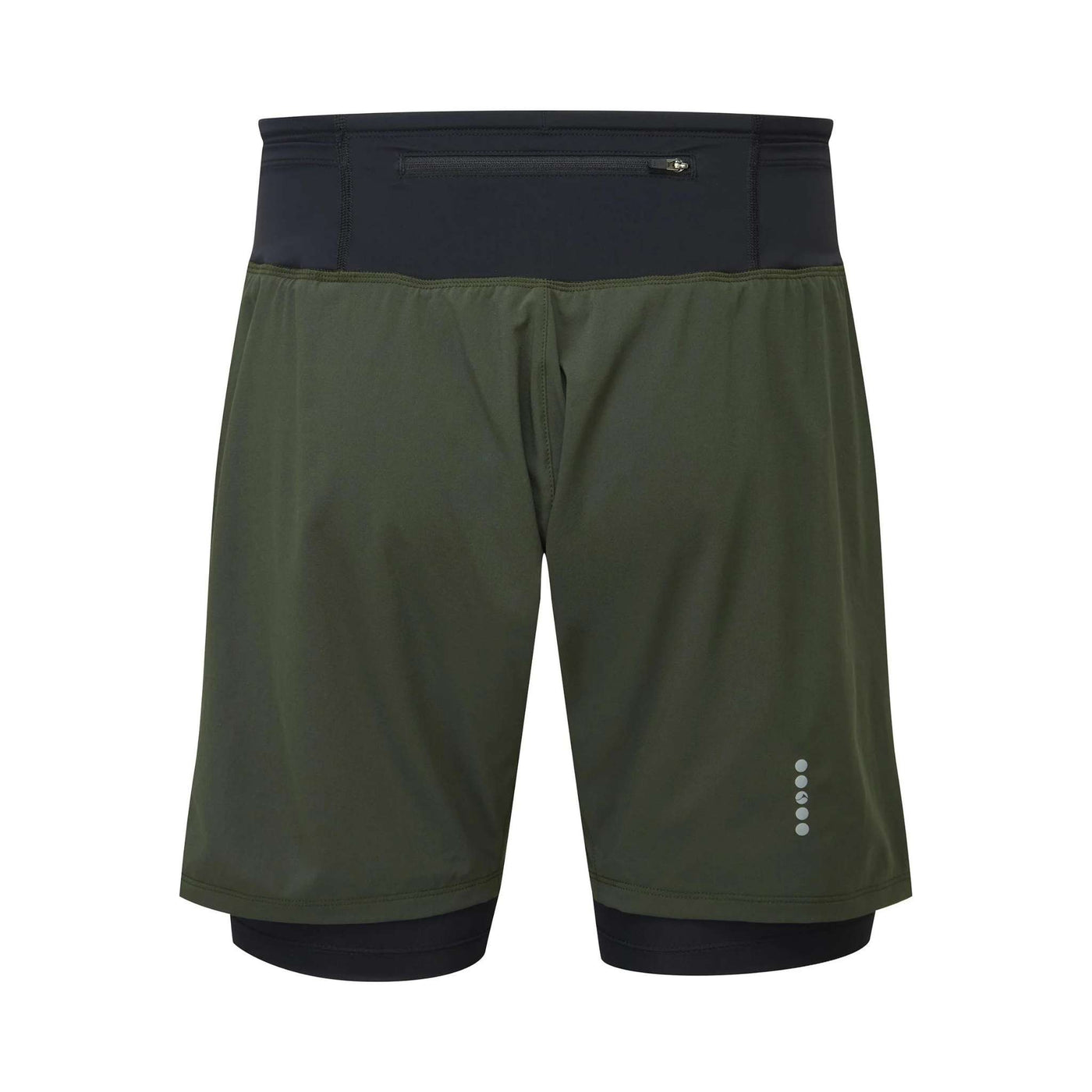 Montane Slipstream Twin Skin Shorts - Mens | Mens Trail Running Shorts NZ | Further Faster Christchurch NZ #oak-green
