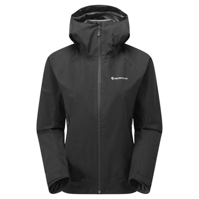 Montane Spirit Jacket - Womens | Montane Alpine Waterproof Jacket NZ | Further Faster Christchurch NZ #black