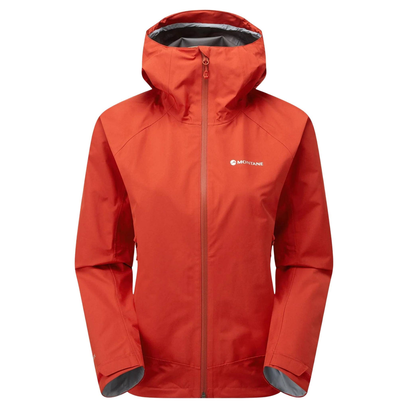 Montane Spirit Jacket - Womens | Montane Alpine Waterproof Jacket NZ | Further Faster Christchurch NZ #saffron-red