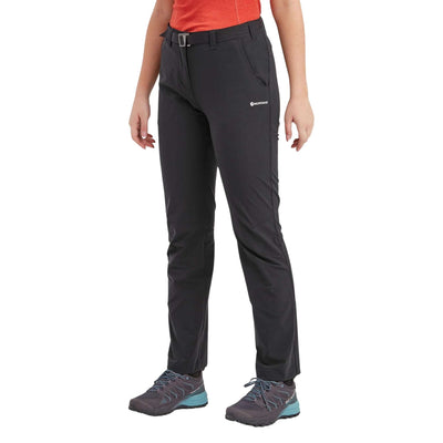 Montane Terra Stretch Lite Pants Womens - Regular Leg | Womens Hiking and Alpine Pants | Further Faster Christchurch NZ #black