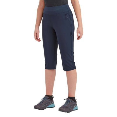 Montane Tucana Lite Capri Pants - Womens | Womens Hiking and Trekking Capri Pants NZ | Further Faster Christchurch NZ #eclipse-blue