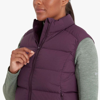 Montane Tundra Gilet - Womens | Down Insulated Jacket NZ | Further Faster Christchurch NZ #saskatoon-berry