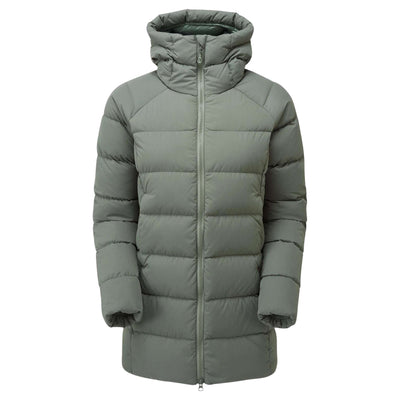 Montane Tundra Hoodie - Womens | Womens Down Insulated Jacket NZ | Further Faster Christchurch NZ #eucalyptus-montane