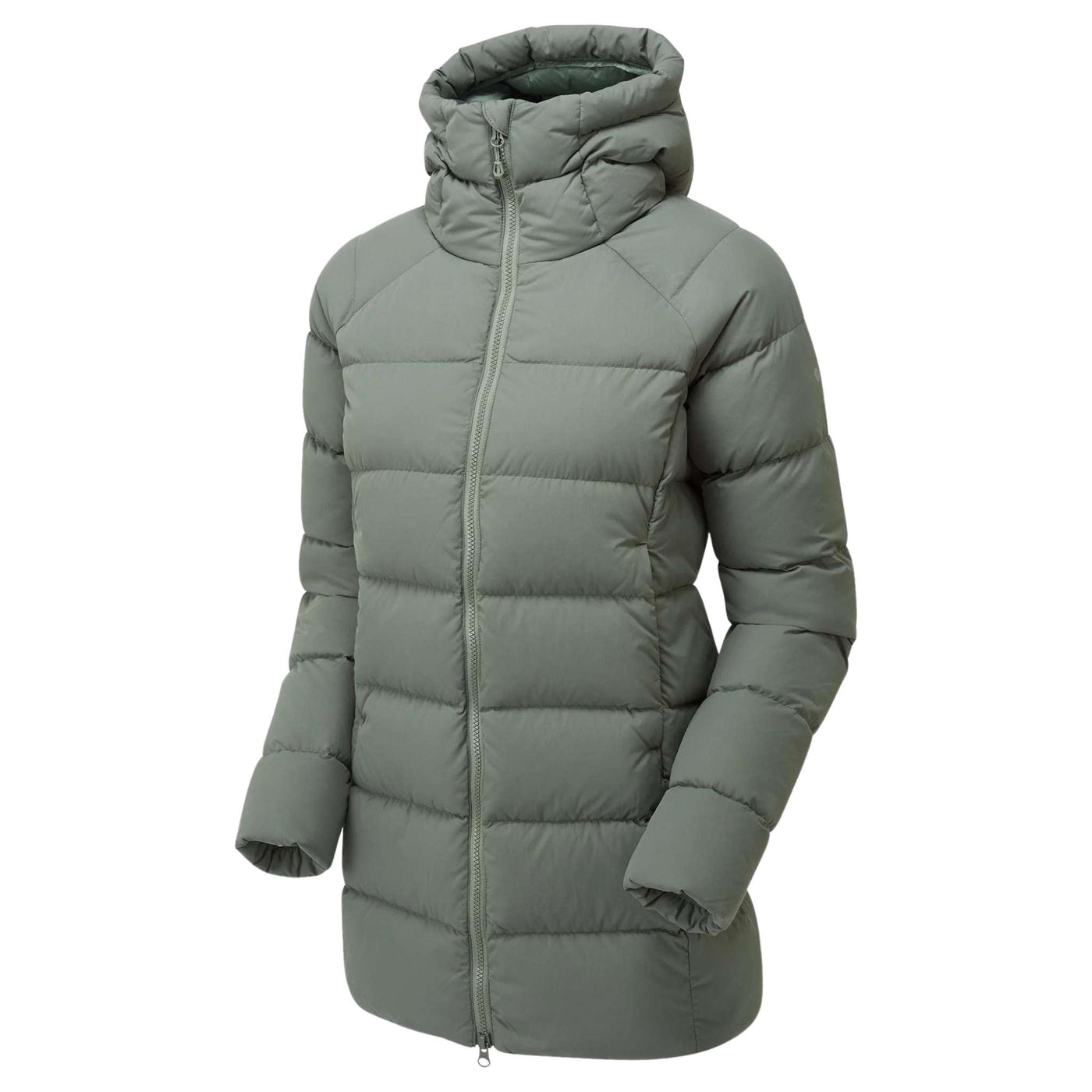 Montane Tundra Hoodie - Womens | Womens Down Insulated Jacket NZ | Further Faster Christchurch NZ #eucalyptus-montane